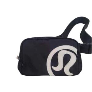 Lululemon Everywhere Belt Bag 2L Black/White Logo W/ Logo  New W/ TAGS